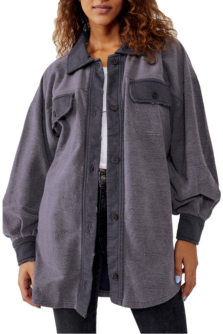 We the Free Ruby Fleece Shirt Jacket, Main, color, INCENSE