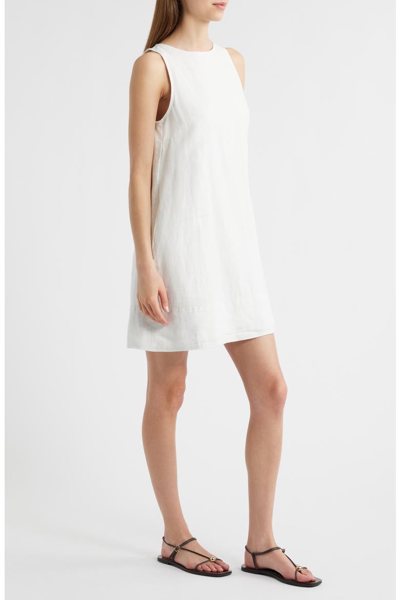 Linen Shift Minidress, Alternate, color, SALT