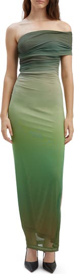 Bardot Aurelia Ombr Off the Shoulder Mesh Gown | Nordstrom