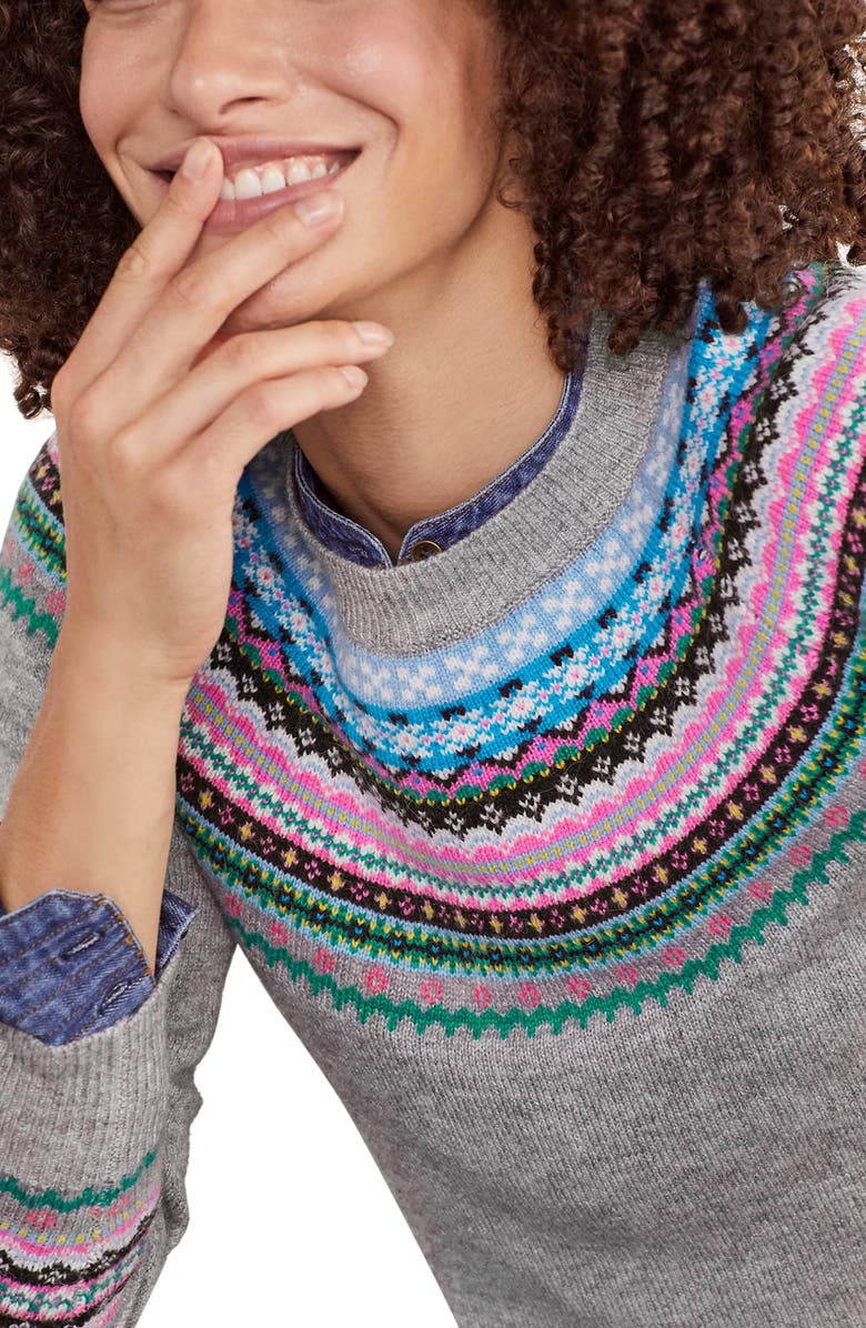 Boden Aberdeen Fair Isle Crewneck Sweater, Alternate, color,
