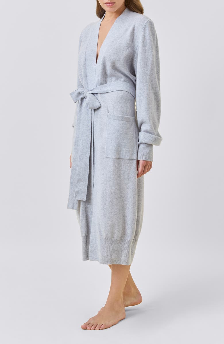 Papinelle Cashmere Robe, Alternate, color, Grey