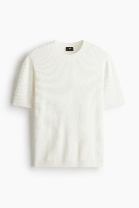 Slim Fit Rib-knit T-shirt