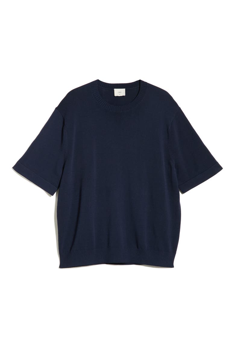 Baller Short Sleeve Sweater, Main, color, NAVY