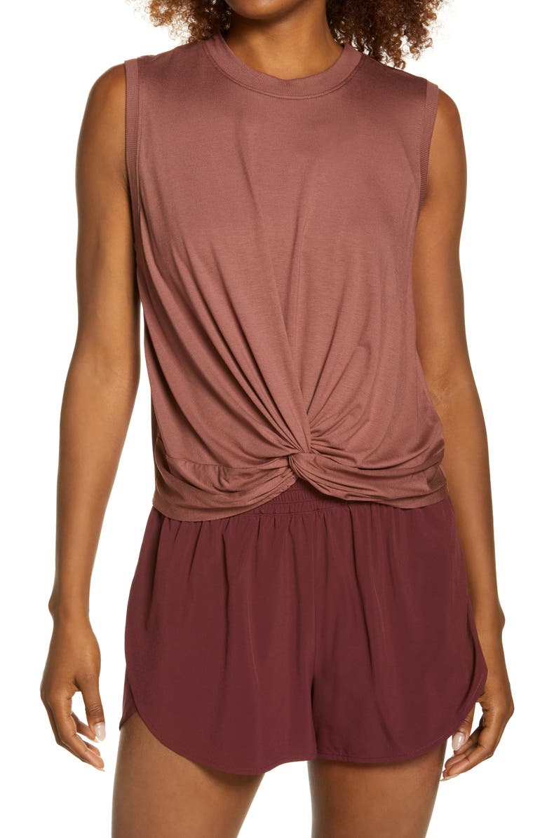 Zella Twist Front Tank, Main, color,