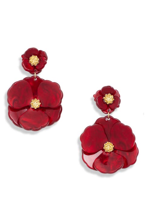 Pansy Drop Earrings