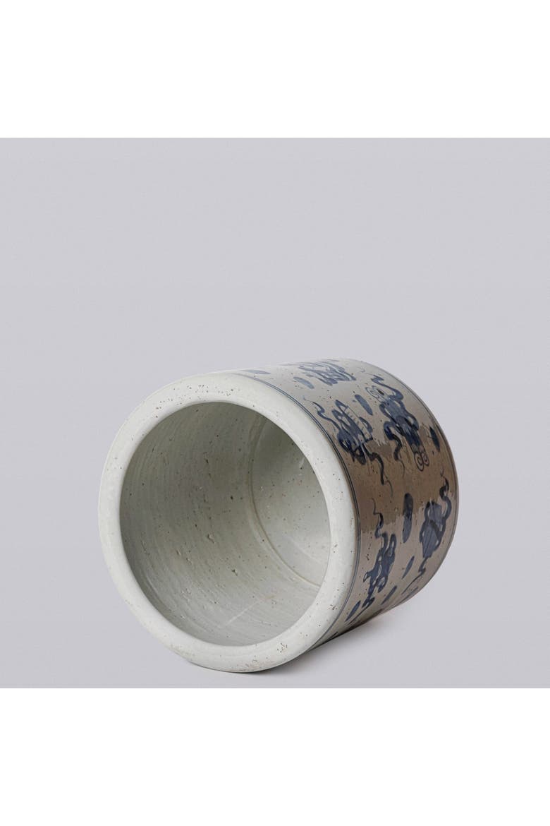 Blue and White Porcelain Treasures Footed Cachepot, Alternate, color, Blue and White