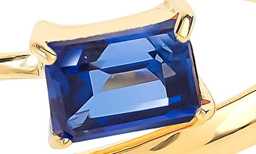 Ys Gems Gemstone Bypass Ring In Blue