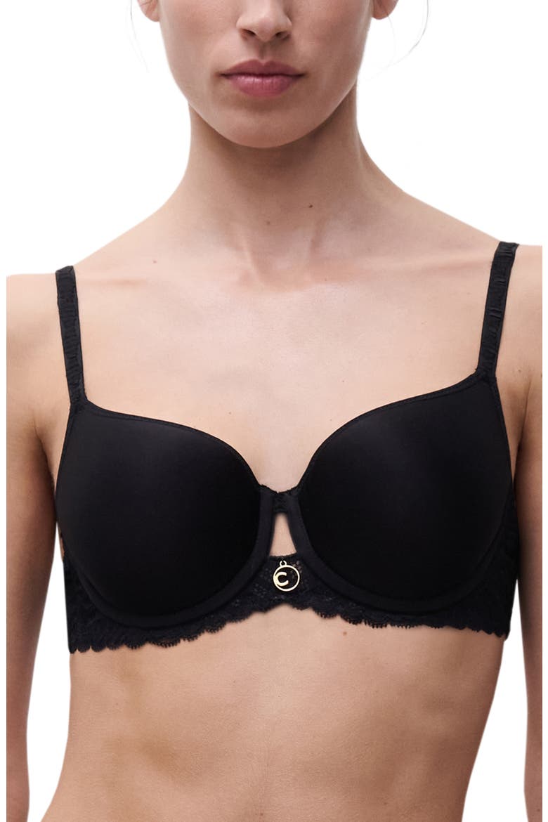 Sublime Custom Fit T-Shirt Bra, Main, color, BLACK