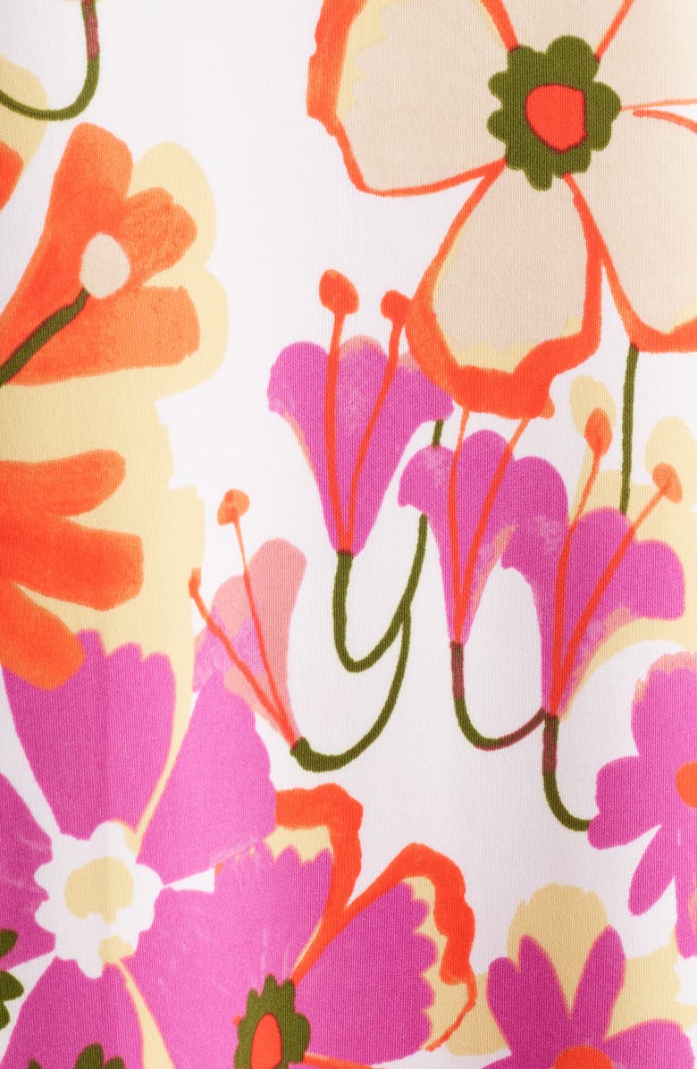 Anne Klein Floral Sleeveless Shift Minidress, Alternate, color, Egret Multi