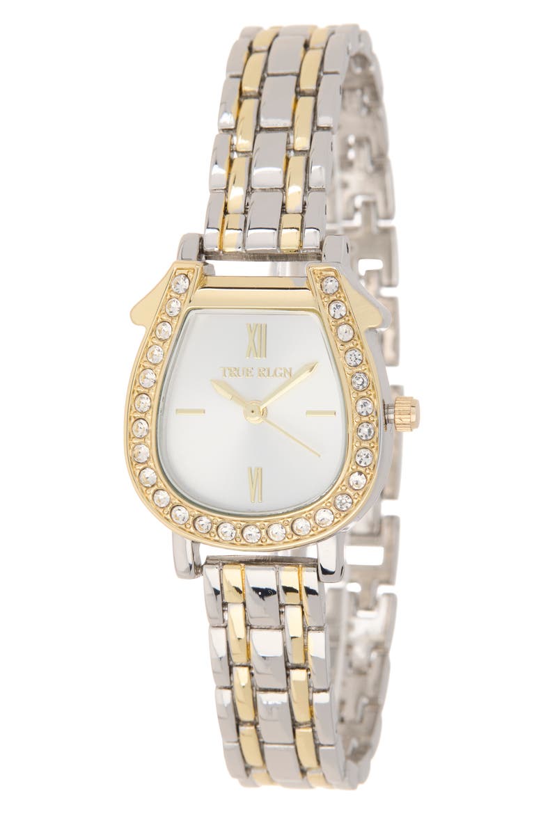Horseshoe Case Bracelet Watch, 26.2mm, Main, color, TWO TONE