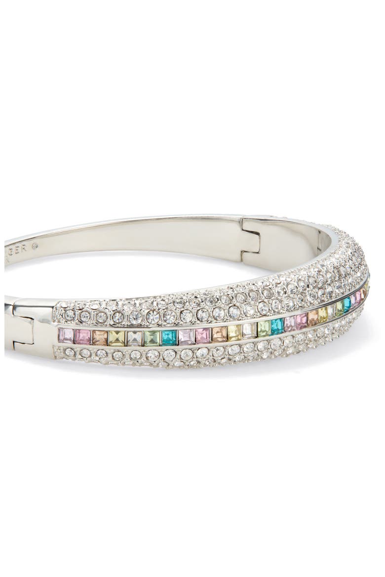 Mulitcolor Pavé Crystal Dome Bangle, Alternate, color, CRYSTAL