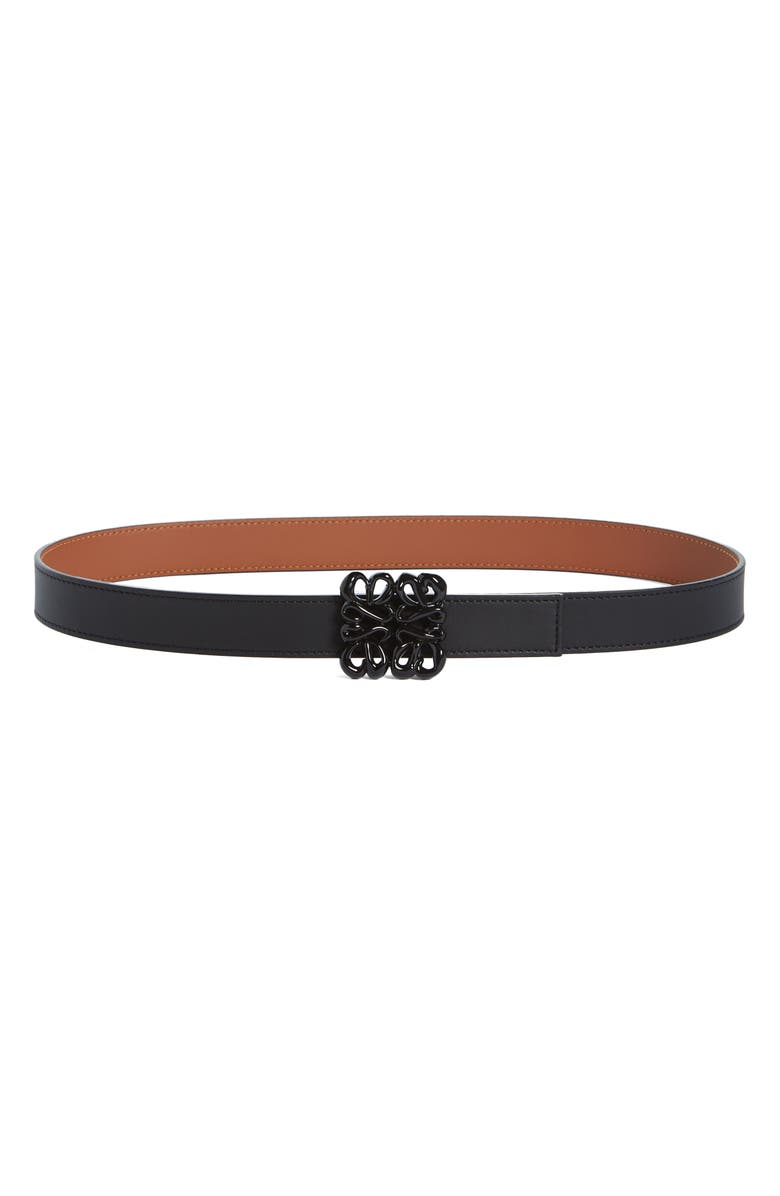 Loewe Anagram Buckle Leather Belt, Main, color,