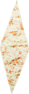 McQueen Floral Creased Silk Scarf