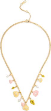 COACH Floral Charm Statement Necklace
