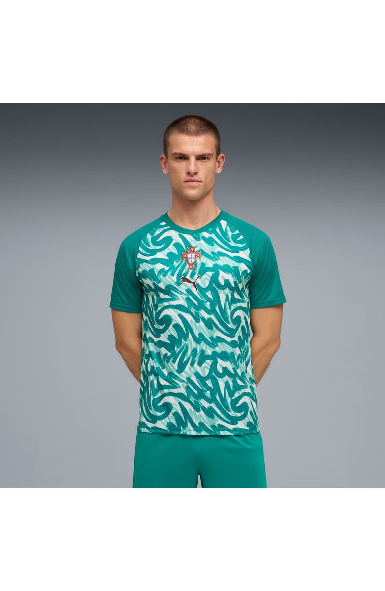 PUMA Men's Puma Green Portugal National Team Pre-Match Jersey, Main, color, Green