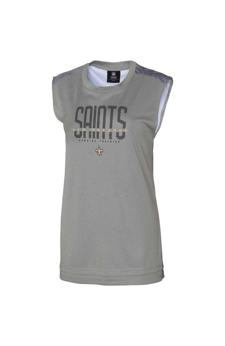 Outerstuff Women's Gray New Orleans Saints No Sweat Tank Top, Alternate, color, Gray