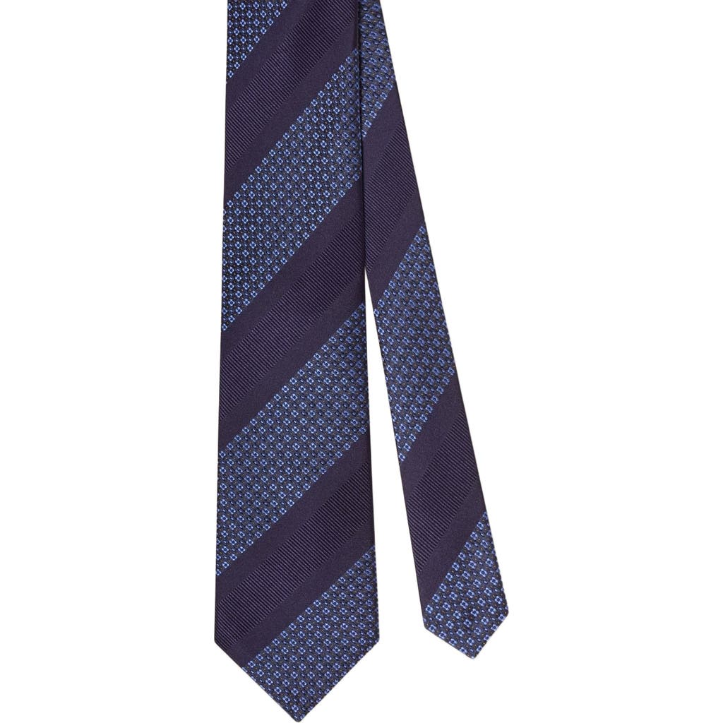 Robert Talbott Robert Neat Repp Necktie In Lt Blue
