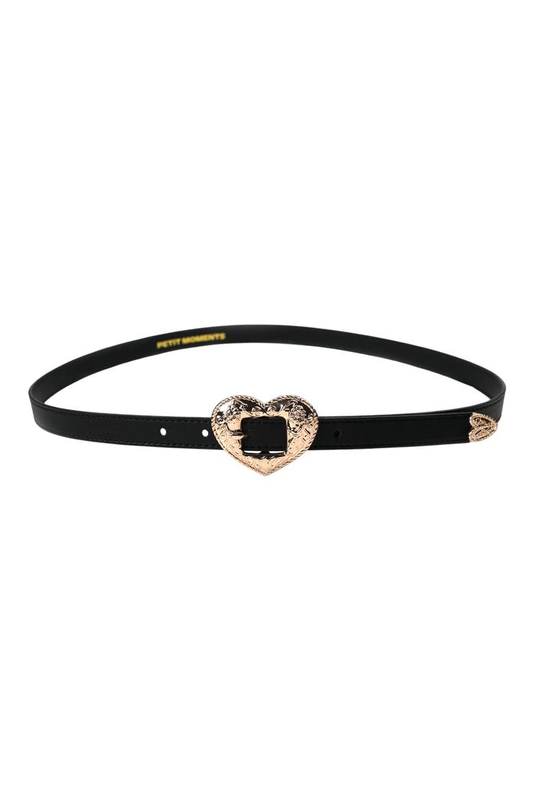Lover Heart Buckle Belt, Main, color, BLACK/ GOLD