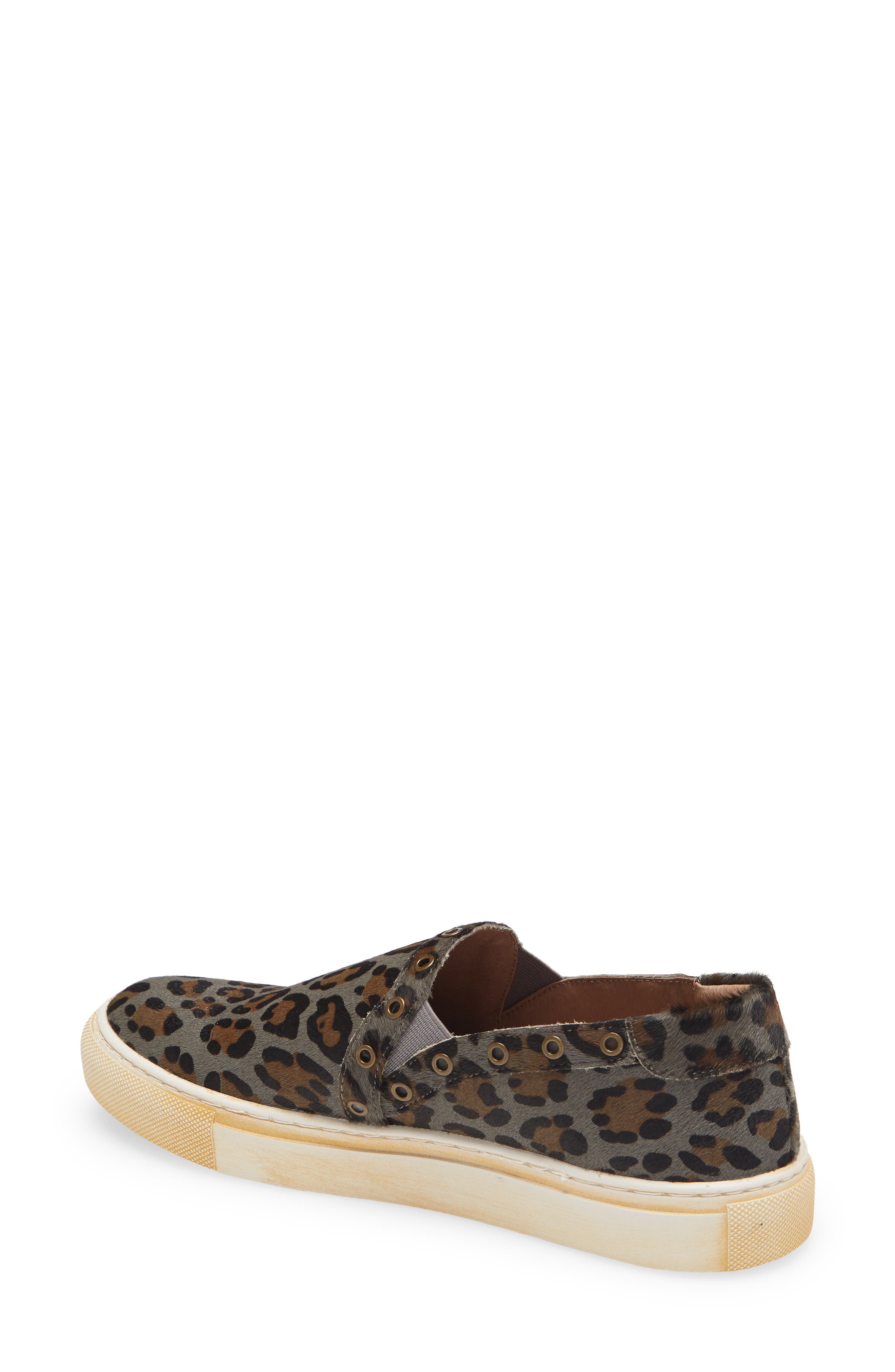 Noella Slip-On Sneaker, Alternate, color, ASH LEOPARD CALF HAIR