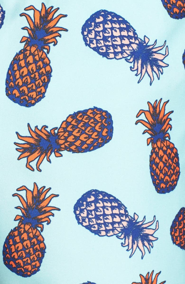 Original Penguin Pineapple Print Volley Swim Trunks, Alternate, color,