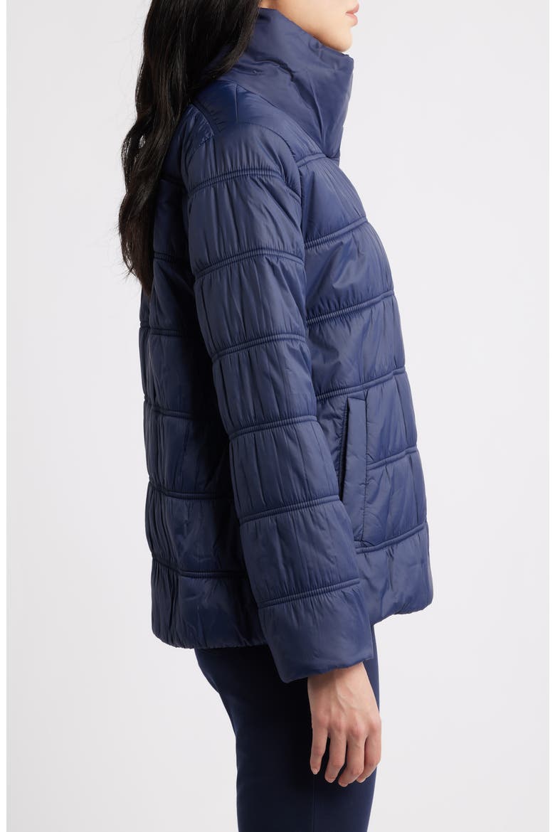 High Collar Puffer Coat, Alternate, color, INK