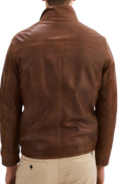 Regency Lambskin Leather Jacket In Cognac