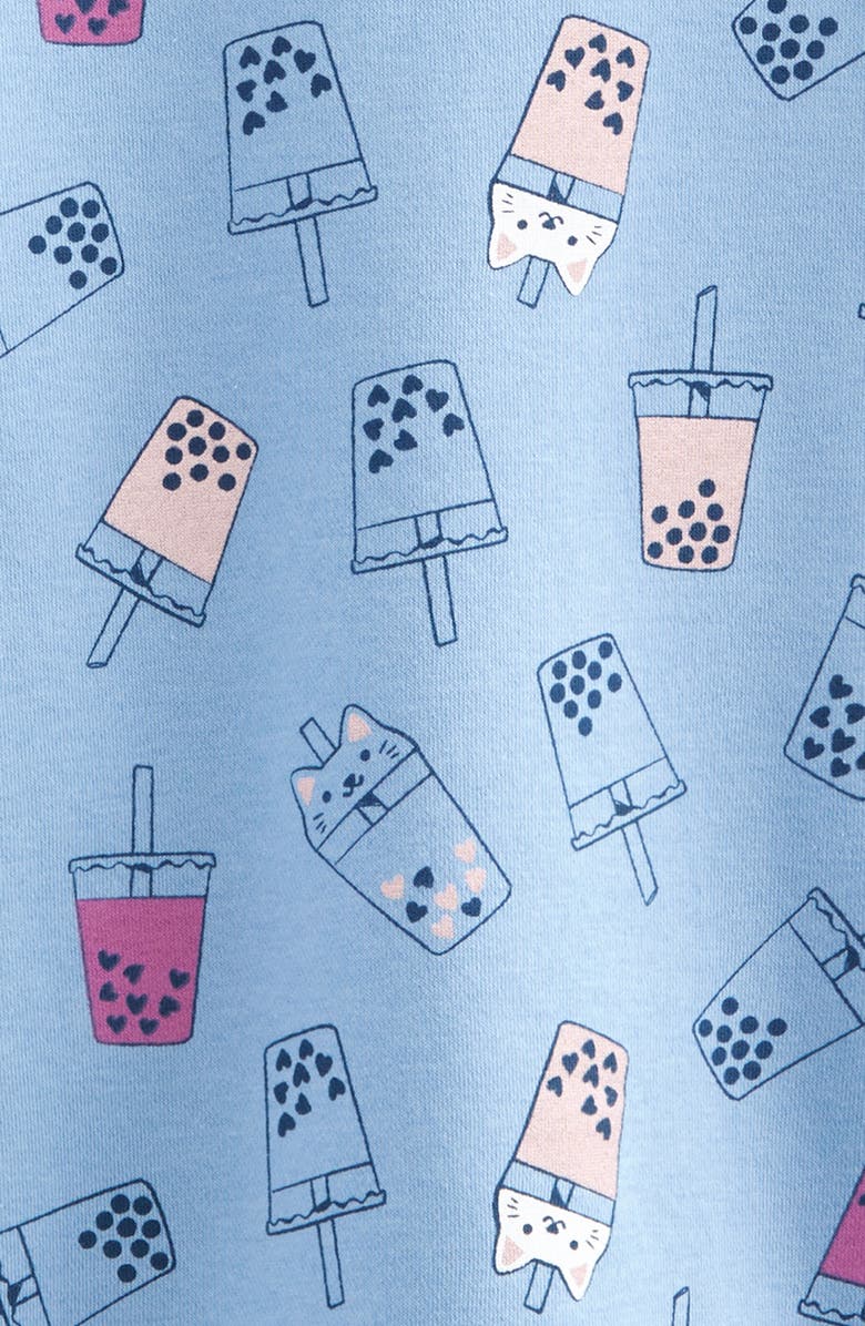 Tucker + Tate Kids' Print Cotton Sweatshirt Dress, Alternate, color, Blue Expanse Bubble Tea Cuties