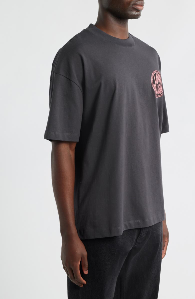 AllSaints London Cotton Graphic T-Shirt, Alternate, color, Washed Black