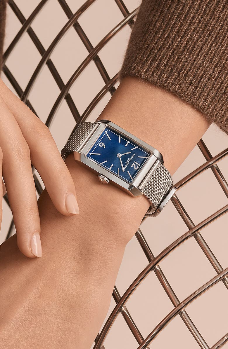 Baume & Mercier Hampton 10671 Automatic Mesh Bracelet Watch, 43mm, Alternate, color, 