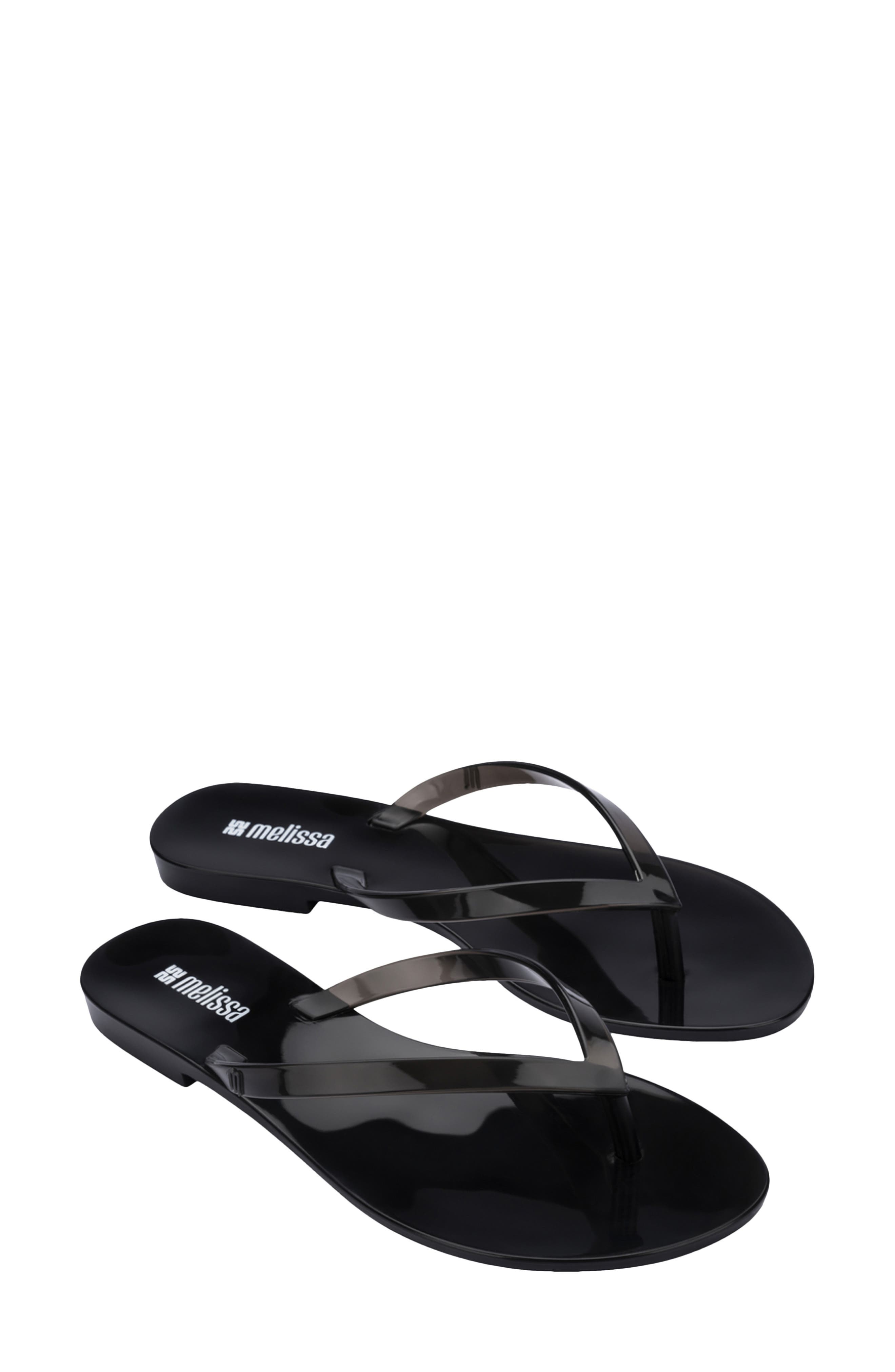 Harmonic Jelly Flip Flop, Main, color, CLEAR BLACK