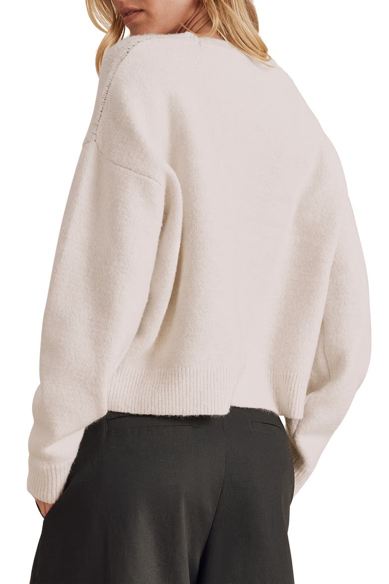 Astrid Argyle Sweater, Alternate, color, PALE OAK BEIGE HEATHER