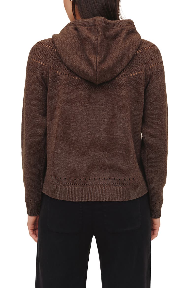 Knit Hoodie, Alternate, color, HEATHER MOCHA