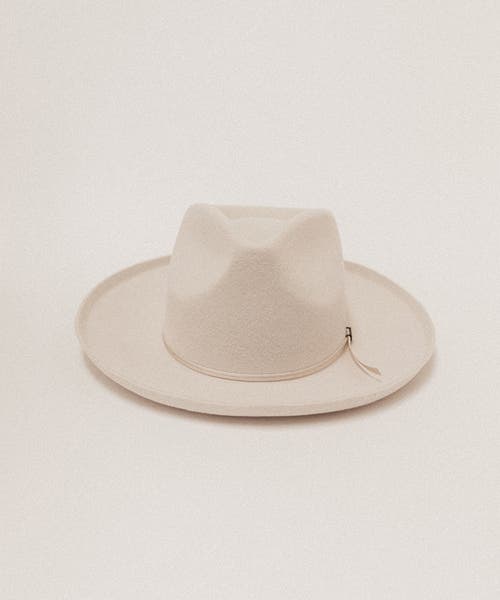 Two Roads Hat Co. Clarksdale Teardrop Crown Fedora In Ivory