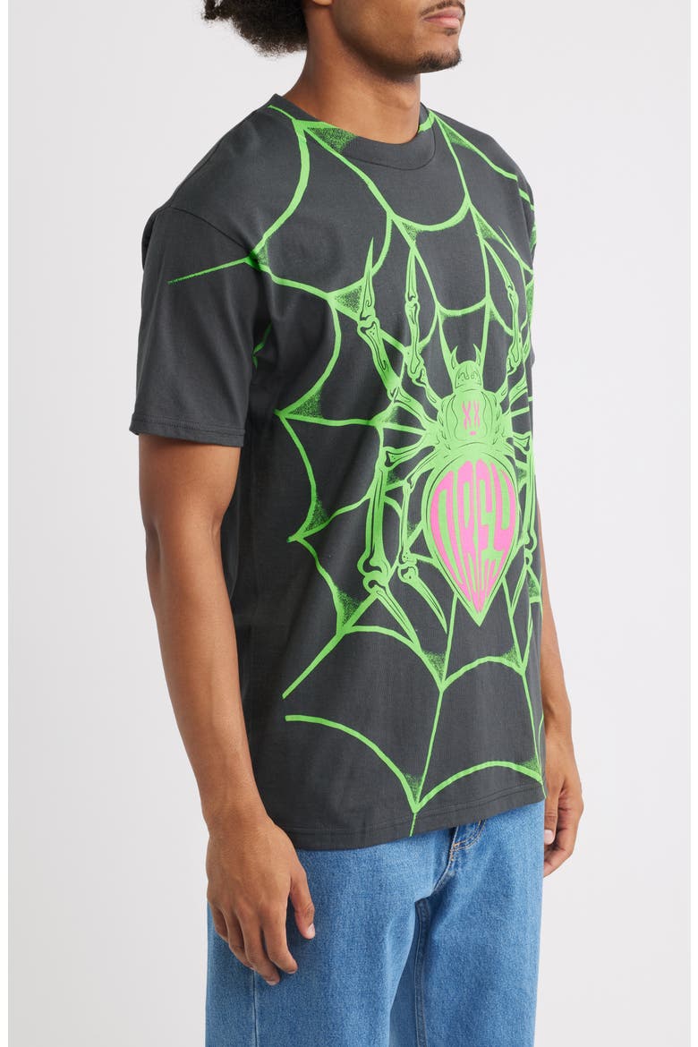 Spider Graphic T-Shirt, Alternate, color, VINTAGE BLACK