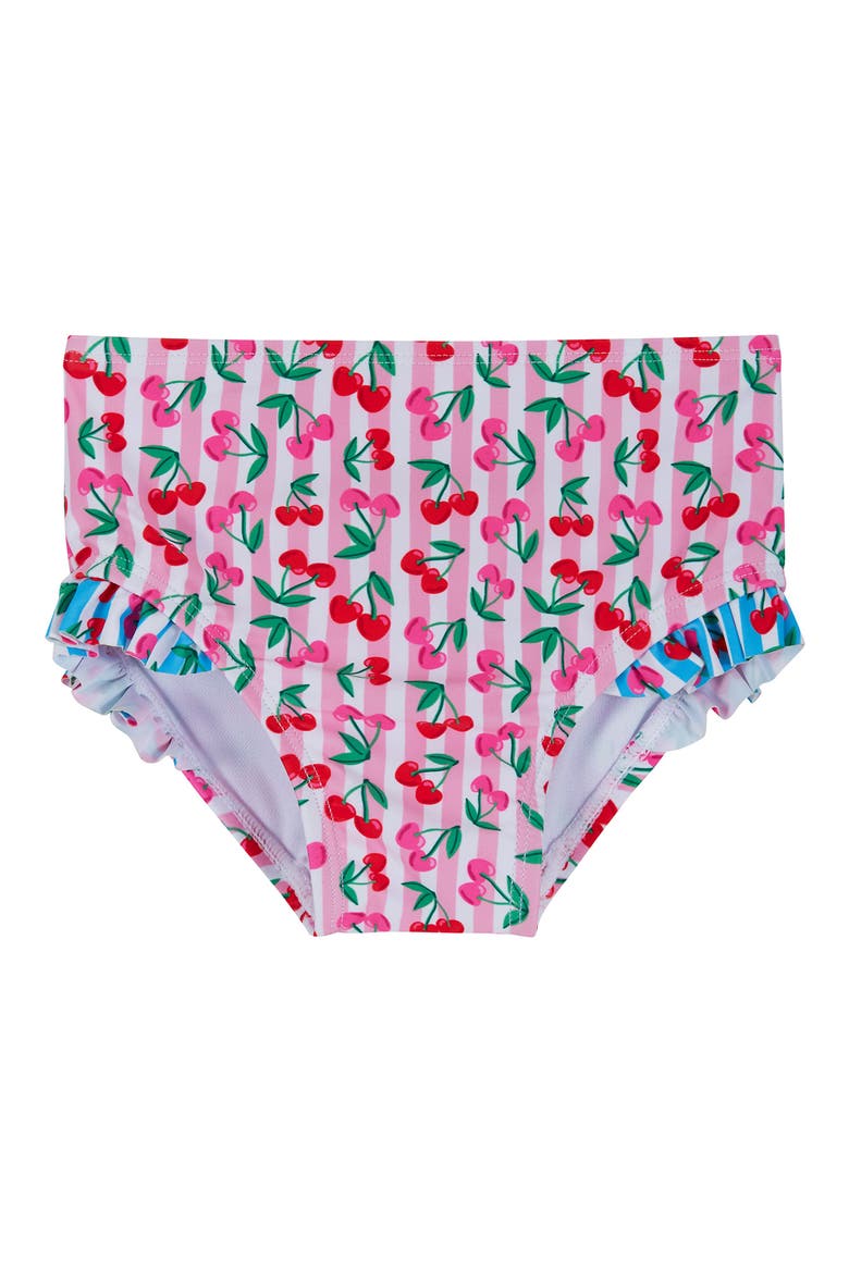 Floral Two-Piece Bikini Swimsuit & Headband Set, Alternate, color, PURPLE MIX