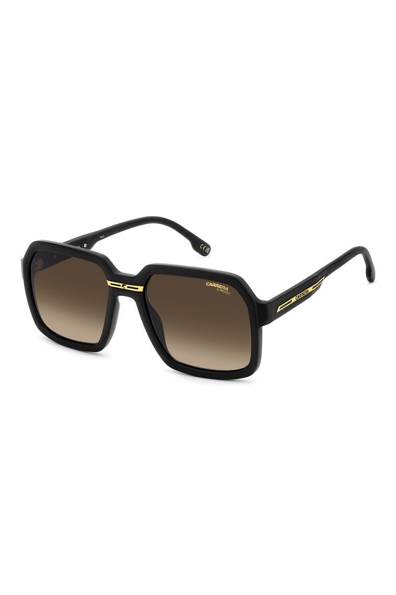 56mm Victory 08 Square Sunglasses, Alternate, color, MATTE BLACK