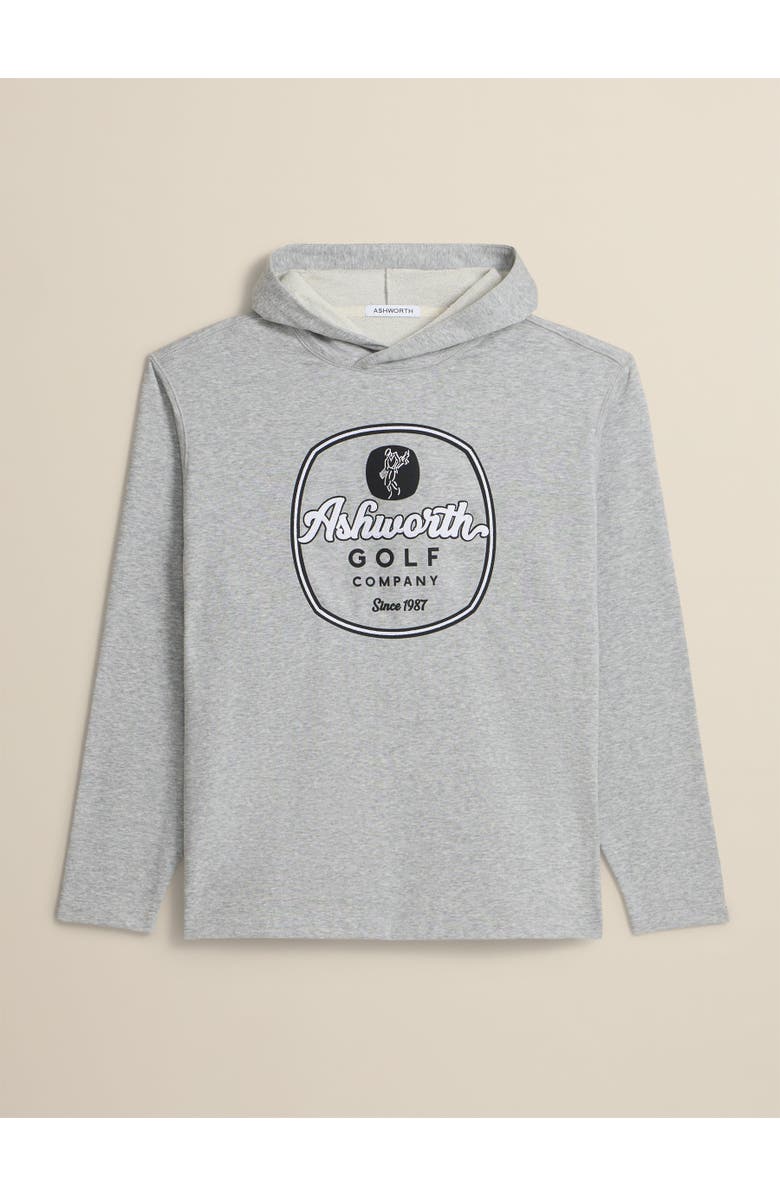 ASHWORTH GOLF Mixed Media Hoodie, Main, color, Grey Heather