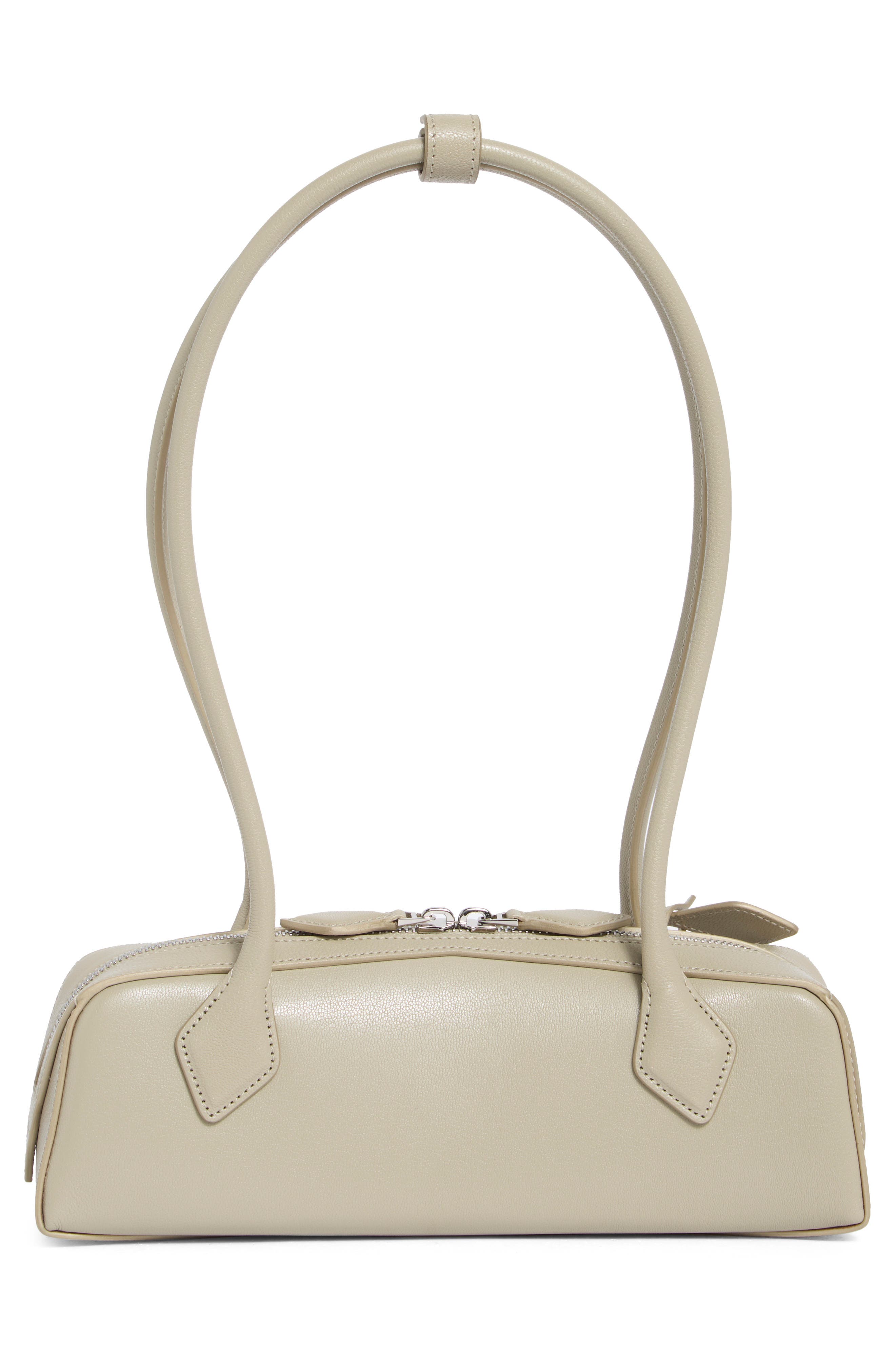 Alaïa Le Teckel Small Shoulder Bag, Alternate, color, Beige Grise