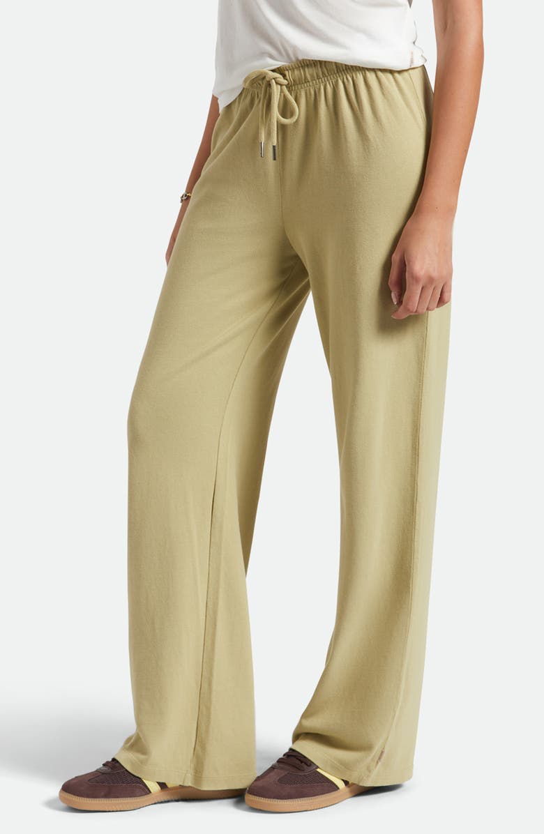 Brixton Carefree Organic Cotton Wide Leg Lounge Pants, Alternate, color, Elm