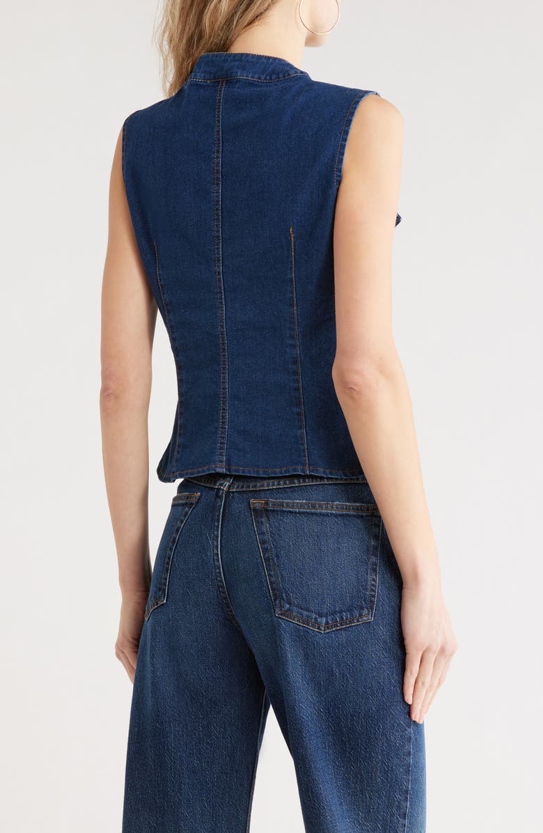 Vigoss Denim Vest, Alternate, color, Rinse