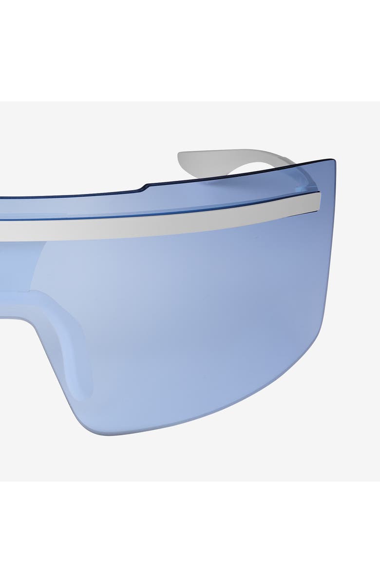 Nike Echo Shield 67mm Sunglasses, Alternate, color, Mat Football Grey / Silver Mir