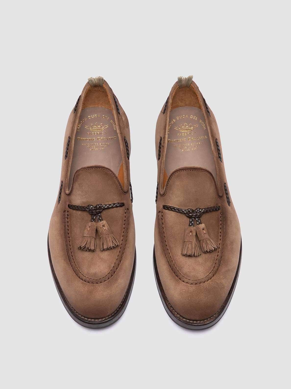 Ivies 002 Leather Tassel Loafers, Alternate, color, Taupe