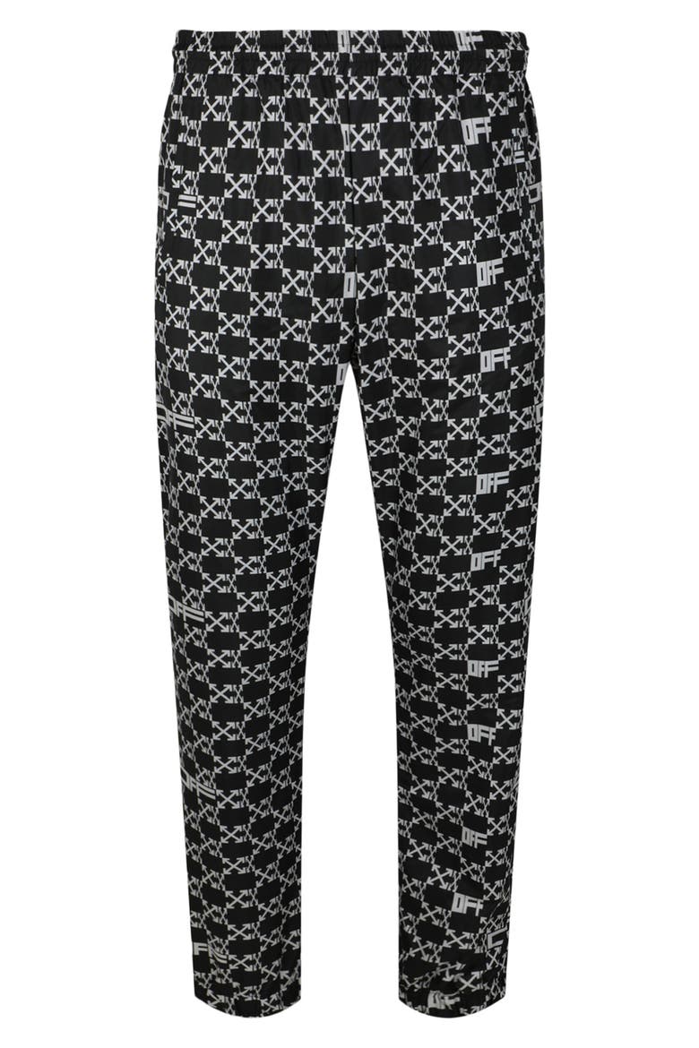 Monogram Allover Trackpants, Main, color, BLACK