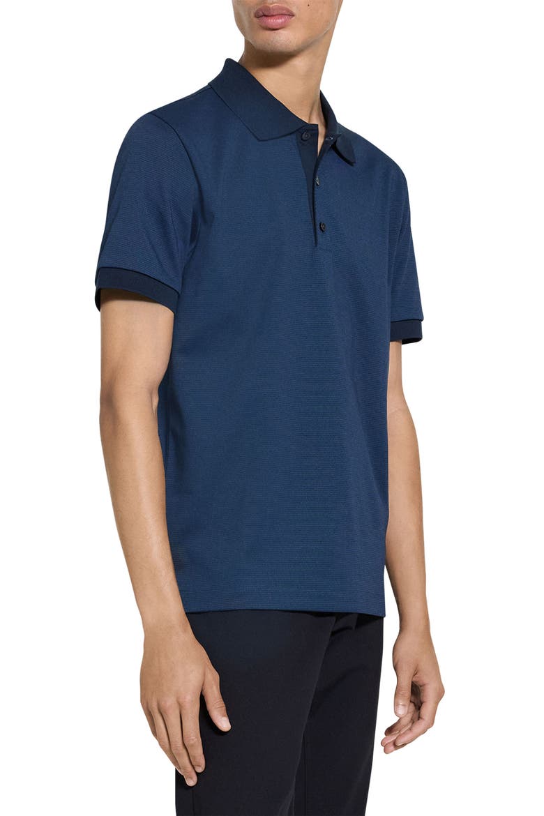 Geometric Jacquard Polo, Alternate, color, BALTIC MULTI
