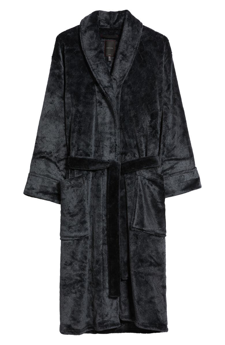 Daniel Buchler Diamond Jacquard Robe, Alternate, color, Black