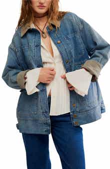 Free People Sweet Talk Denim Barn Jacket
