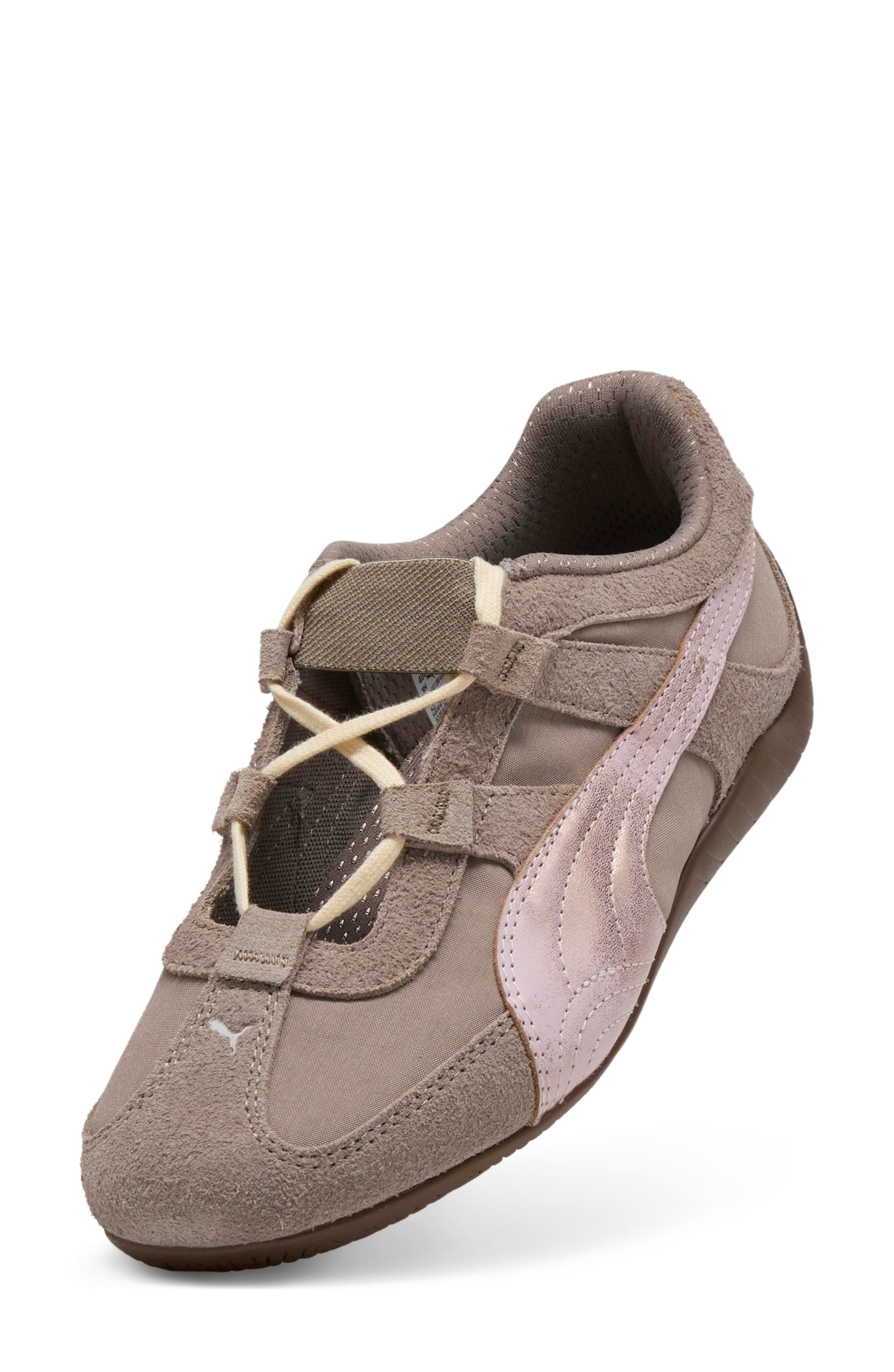 Speedcat Go Brushed Luxe Sneaker, Alternate, color, MOUSE GRAY/ POWDER PINK