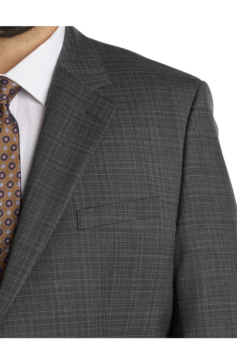 JV Reflex Big & Tall Micro Grid Suit Jacket, Alternate, color, Charcoal