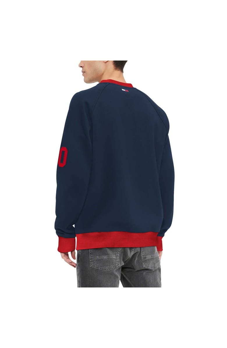 Tommy Hilfiger Men's Tommy Hilfiger Navy New England Patriots Reese Raglan Tri-Blend Pullover Sweatshirt, Alternate, color, Navy