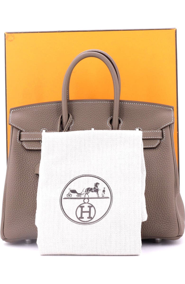 Pre-Owned Hermes Birkin Handbag Grey Togo with Palladium Hardware 25, Alternate, color, Etoupe